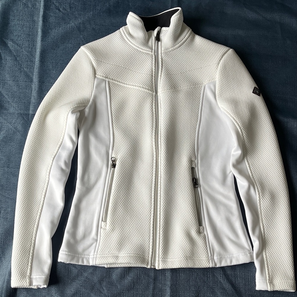 Spyder Women's Encore Full Zip Fleece White Outdoor Jacket, Size Small
